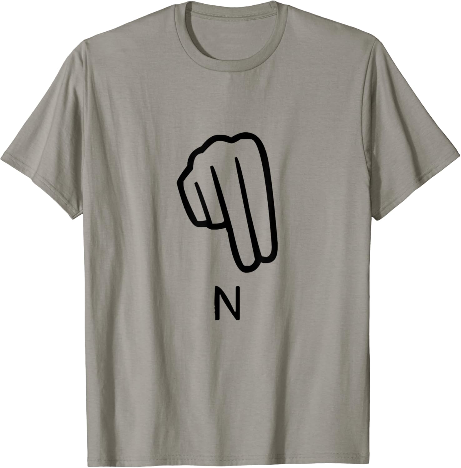 Letter N Sign Language Alphabet Diagram School Group Gift TShirt Clothing, Shoes Letter N Sign Language Alphabet Diagram School Group Gift TShirt Clothing, Shoes